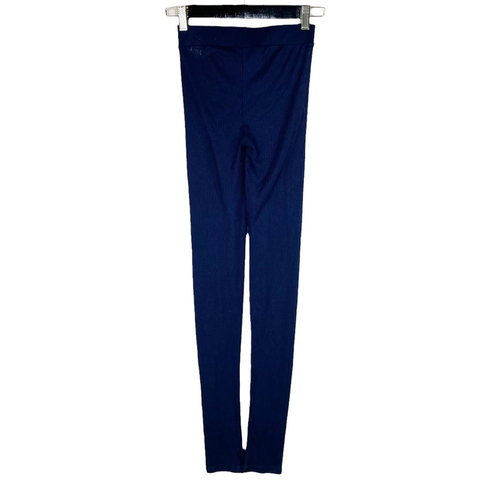 NWOT American Eagle Navy Semi Sheer Ribbed Leggings - Picture 5 of 7